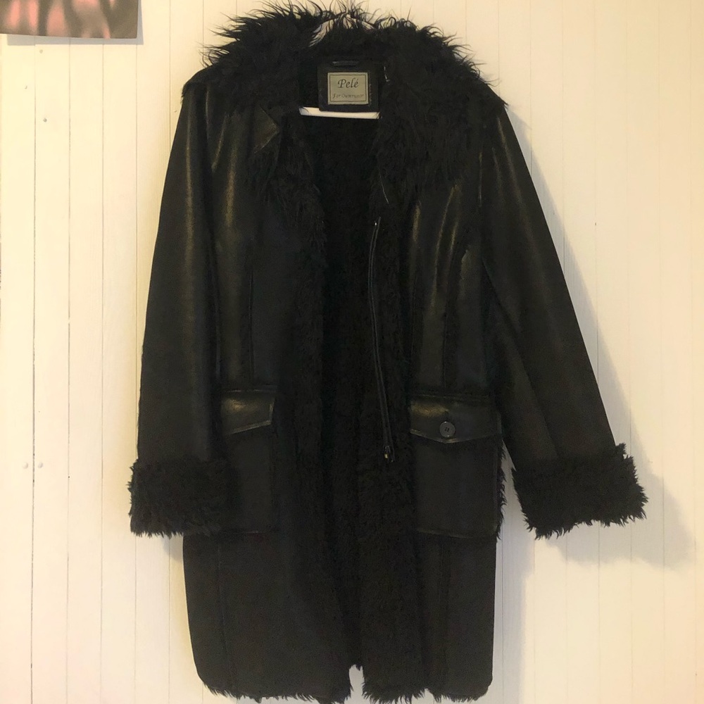 goth penny lane 90s y2k faux fur jacket